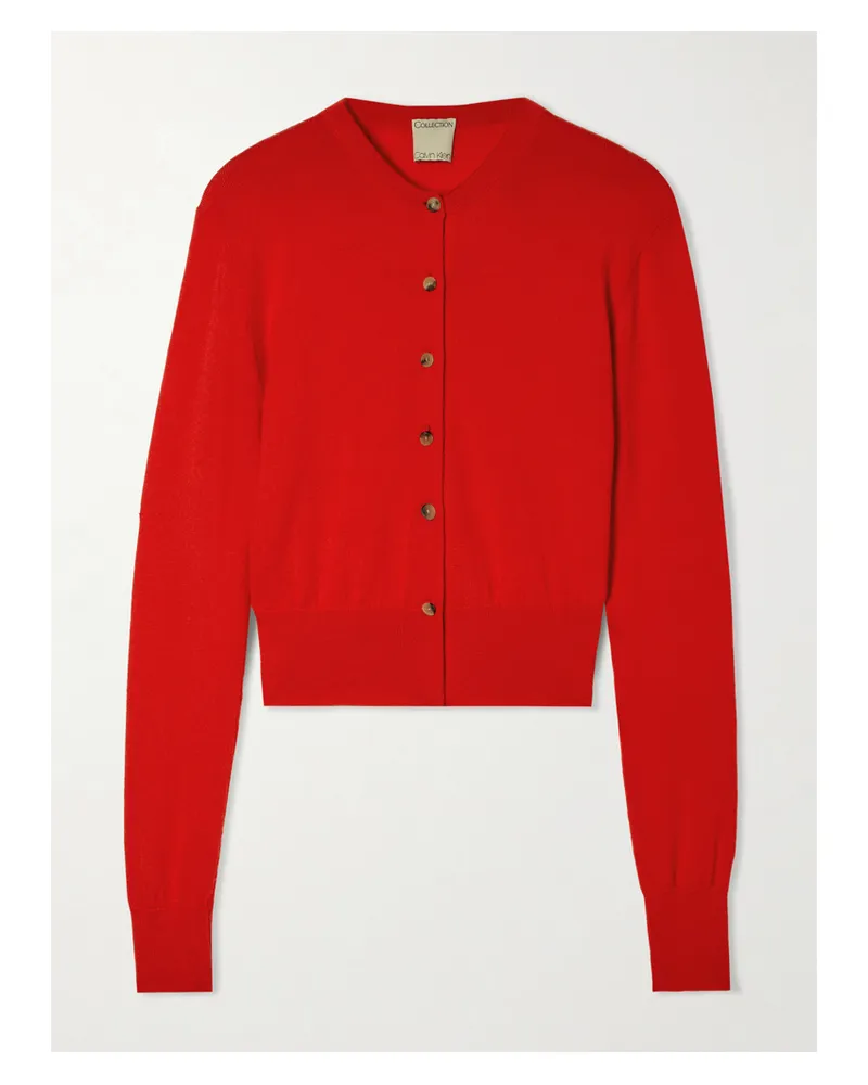 Calvin Klein Lila Cardigan Aus Wolle - Rot Rot