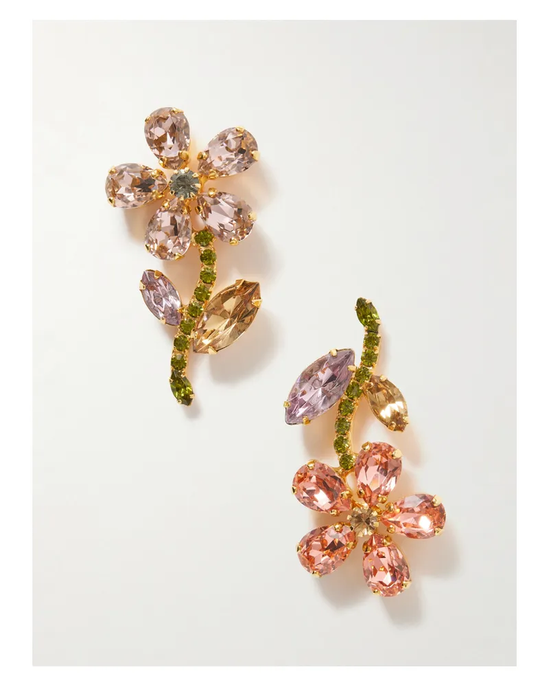 Jennifer Behr Dorian Gold-plated Crystal Earrings - Multi Multi