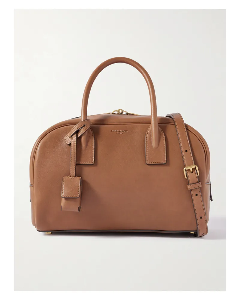 Saint Laurent Boston Leather Tote - Brown Brown