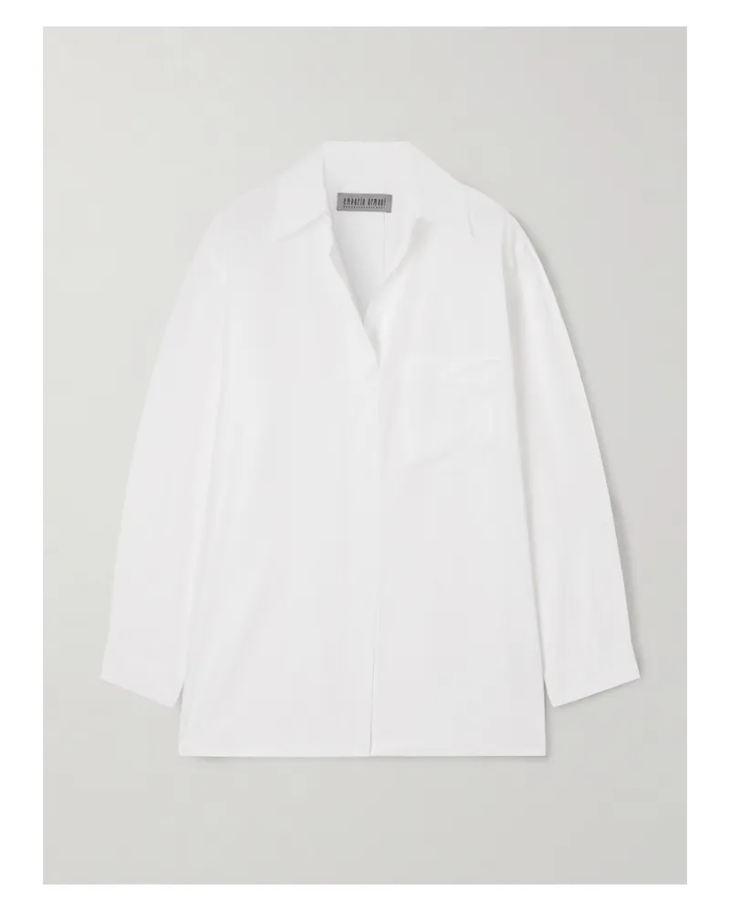 Our Legacy Emporio Armani Grazia Oversized-hemd Aus Baumwollpopeline - Weiß Weiß