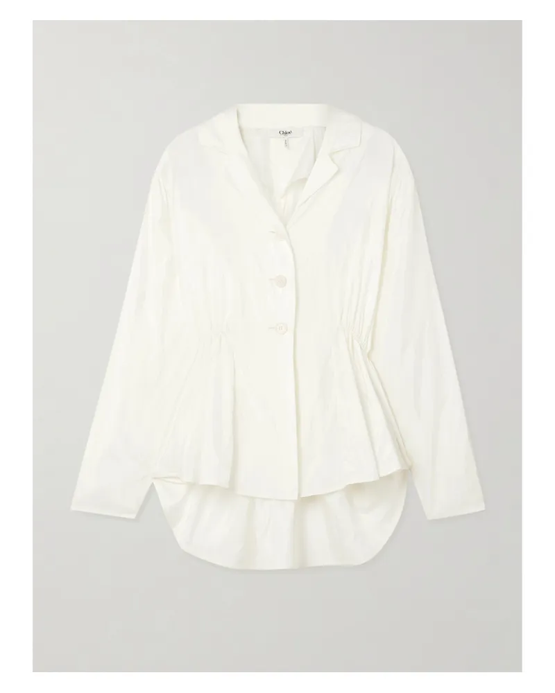 Chloé Jacke Aus Taft Mit Raffungen - Weiß Weiß