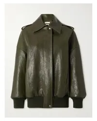 Alexander McQueen Jacke aus Strukturiertem Leder Grün