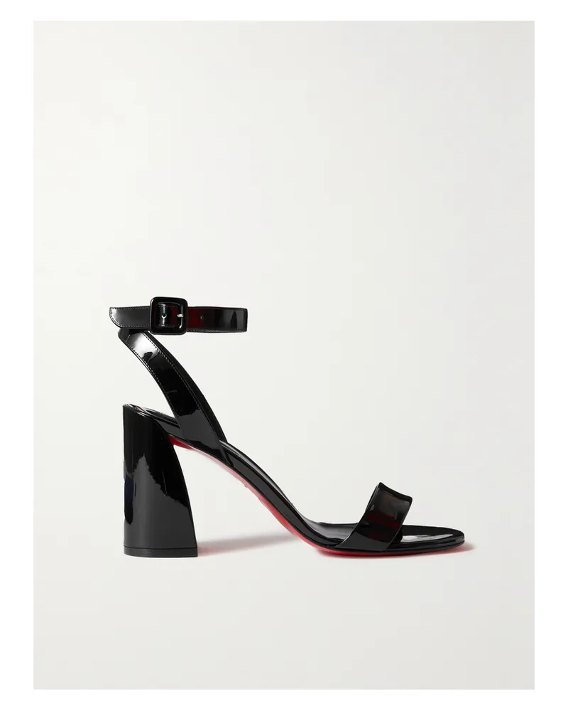 Christian Louboutin Miss Sabina 85 Sandalen Aus Lackleder - Schwarz Schwarz