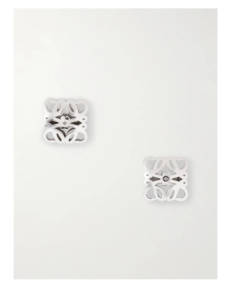 Loewe Bombe Anagram Silver Earrings Silver