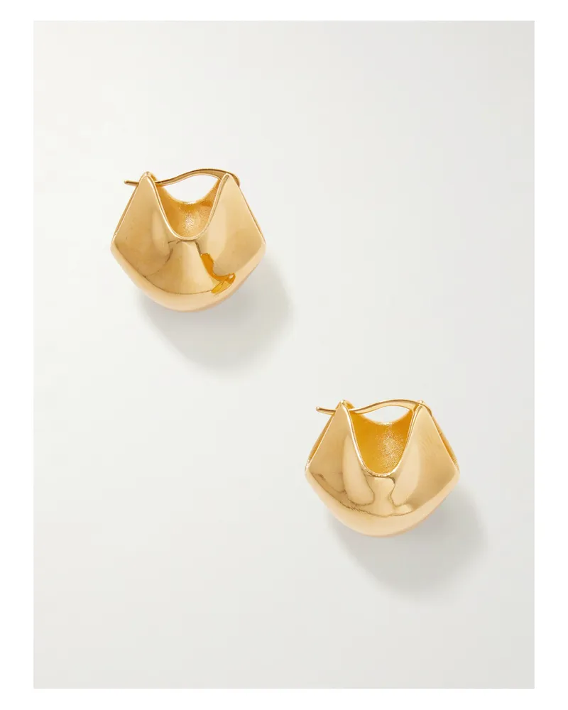 KHAITE Lotus Small Vergoldete Ohrringe Gold