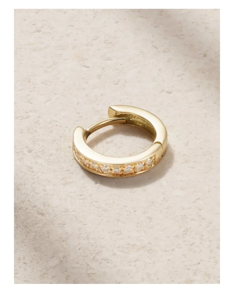 Kolours Small Einzelne Creole Aus 18 Karat Gold Mit Diamanten Gold