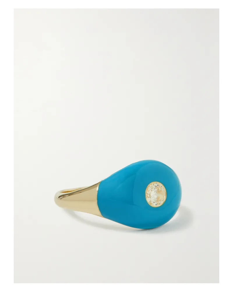 Charms Company Les Bonbons Ring Aus 14 Karat Gold Mit Emaille Und Quarz Gold