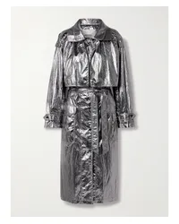 Isabel Marant Laika Trenchcoat aus Recyceltem Shell in - und Knitteroptik Metallic