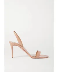 Aquazzura So Nude 85 Slingback-sandalen aus Leder Neutral