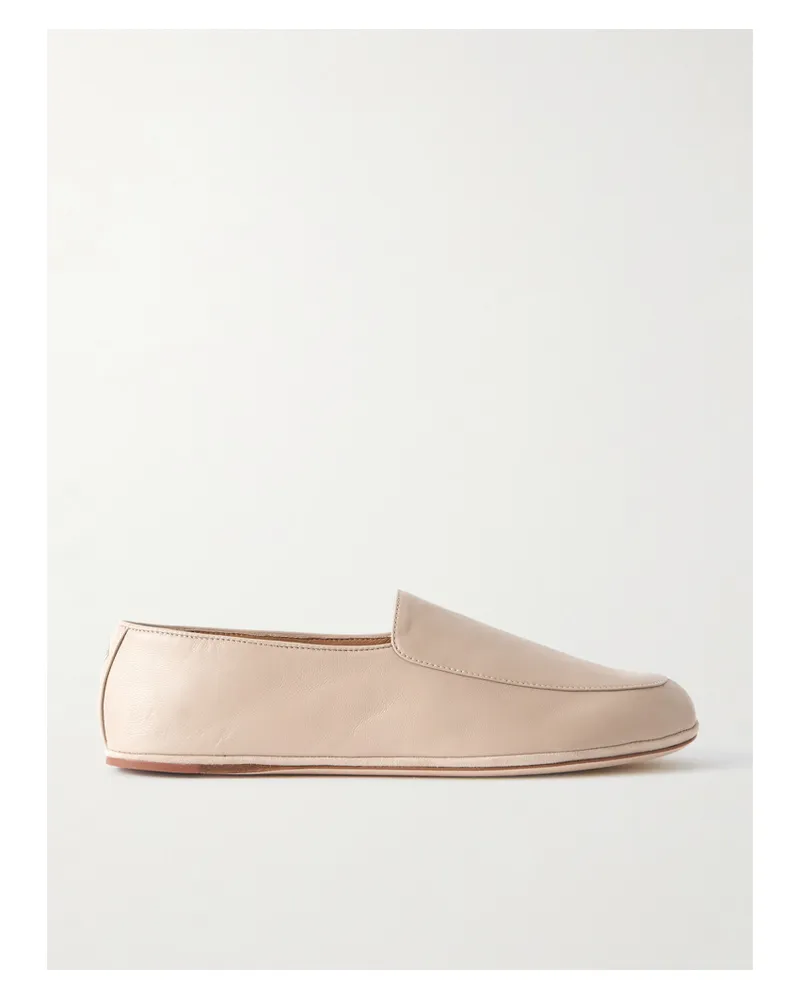 Loro Piana Anton Walk Leather Loafers - Neutrals Neutrals