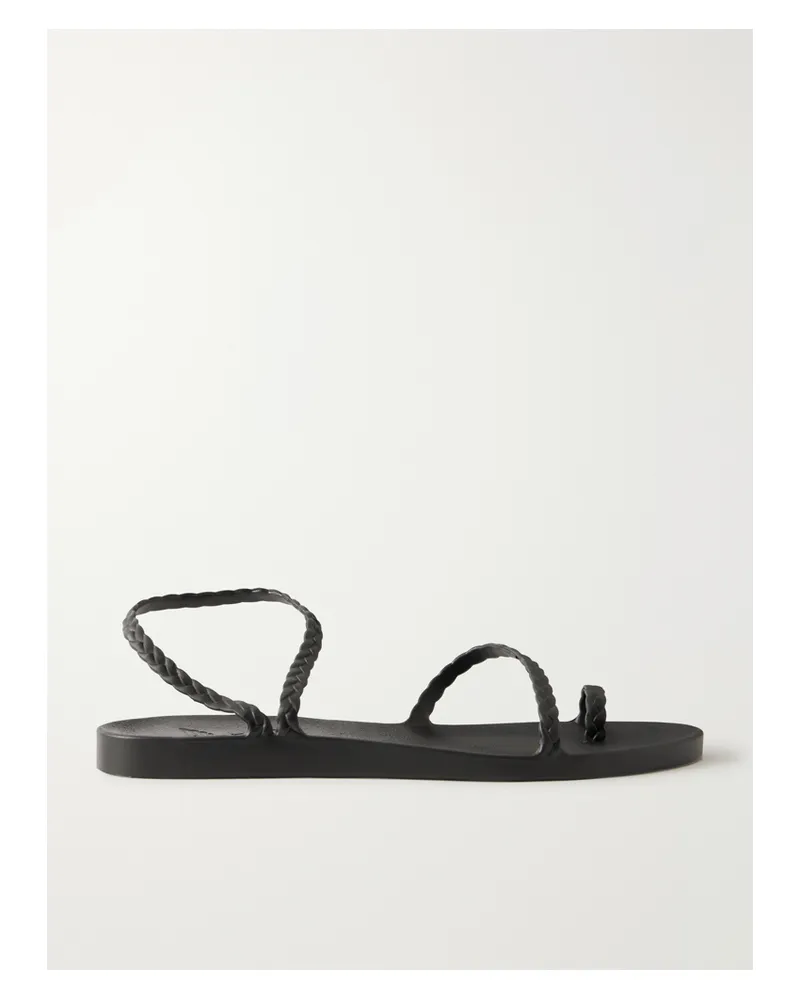 Ancient Greek Sandals Eleftheria Rubber Sandals - Black Black