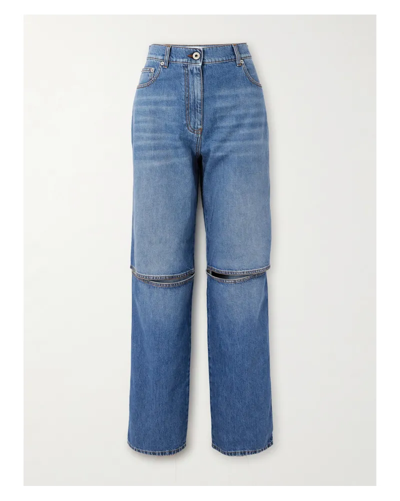 J.W.Anderson Boyfriend-jeans mit Cut-outs Blau