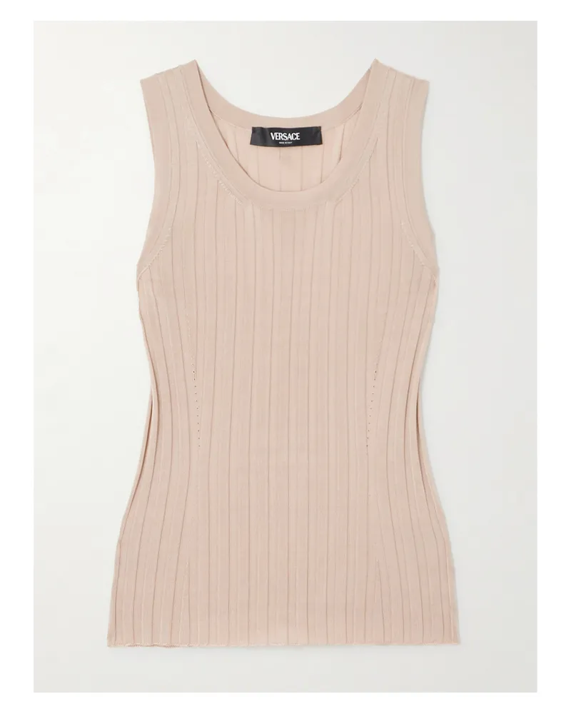 Versace Tanktop Aus Rippstrick - Braun Braun