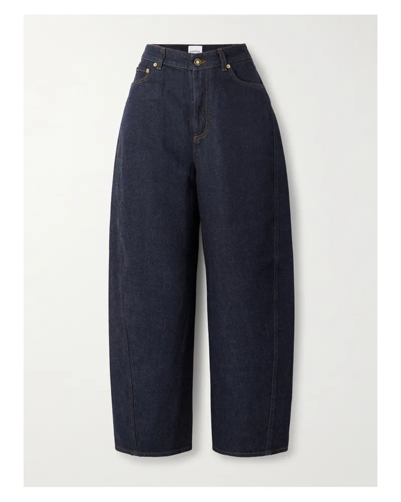 Givenchy Verkürzte, Hoch Sitzende Barrel-jeans - Blau Blau