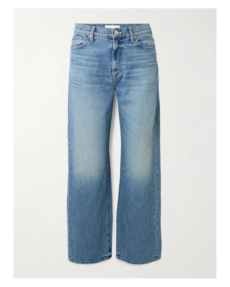Mother The Dodger Flood Halbhohe Jeans Mit Geradem Bein Und Stickereien - Blau Blau