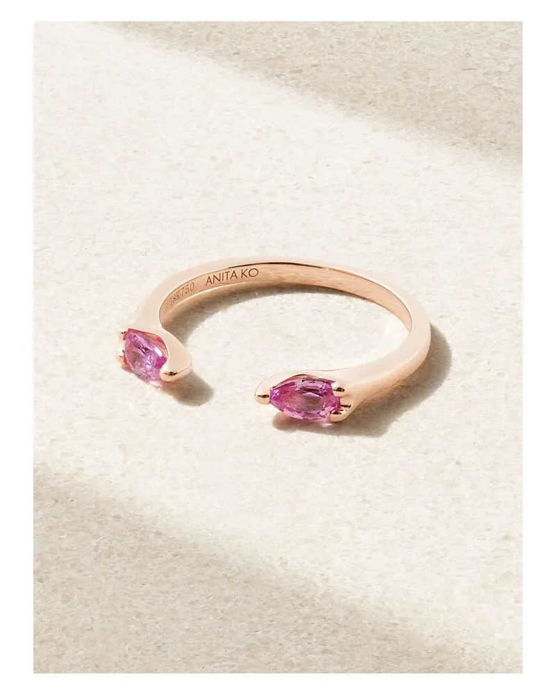 ANITA KO Orbit Ring Aus 18 Karat Roségold Mit Saphiren - Pink Pink