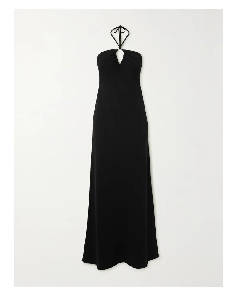 Proenza Schouler Neckholder-maxikleid Aus Einer Baumwollmischung - Schwarz Schwarz