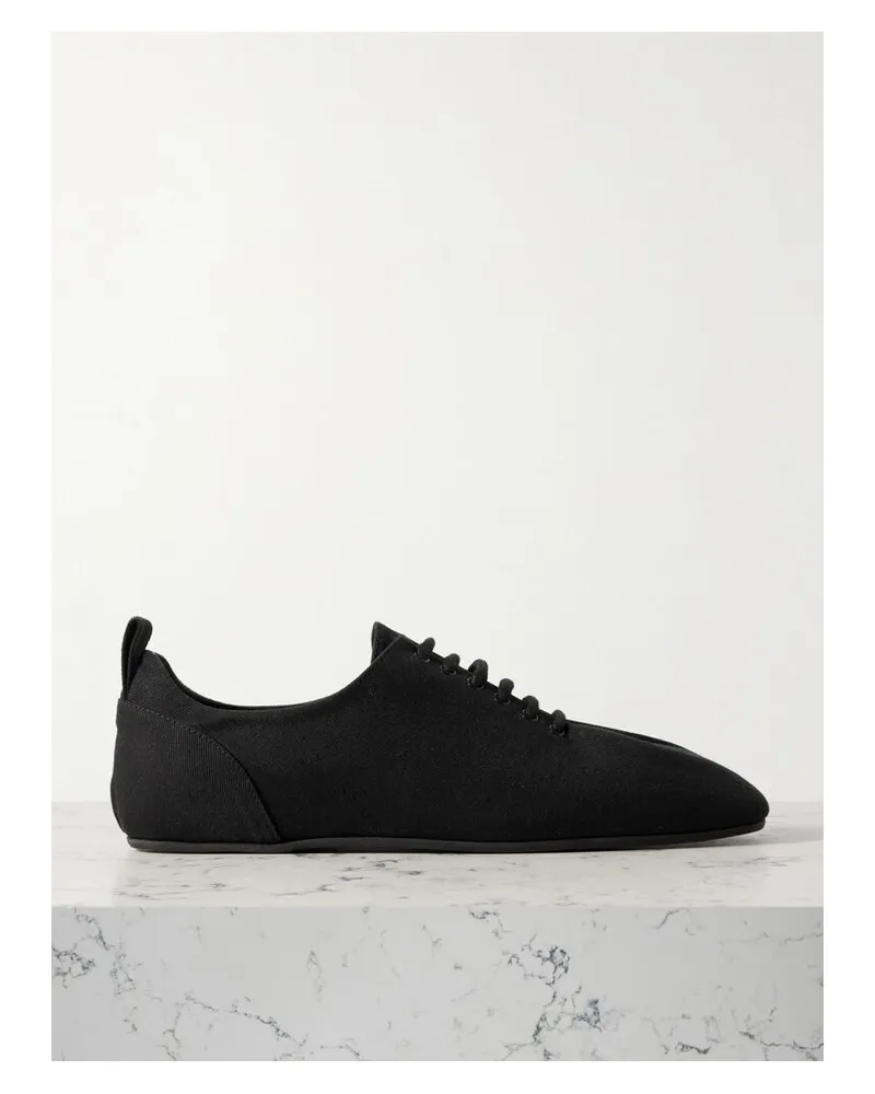 Totême Sneakers Aus Recyceltem Baumwoll-twill - Schwarz Schwarz