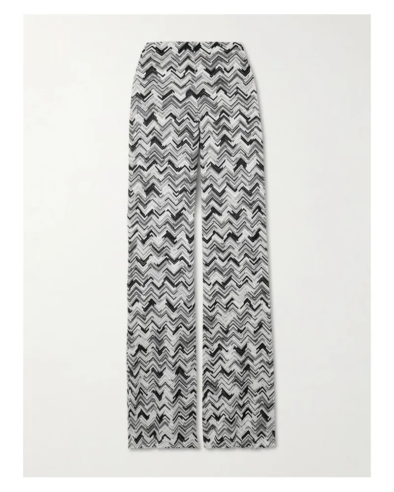 Missoni Hose Mit Geradem Bein Aus Häkelstrick - Weiß Weiß