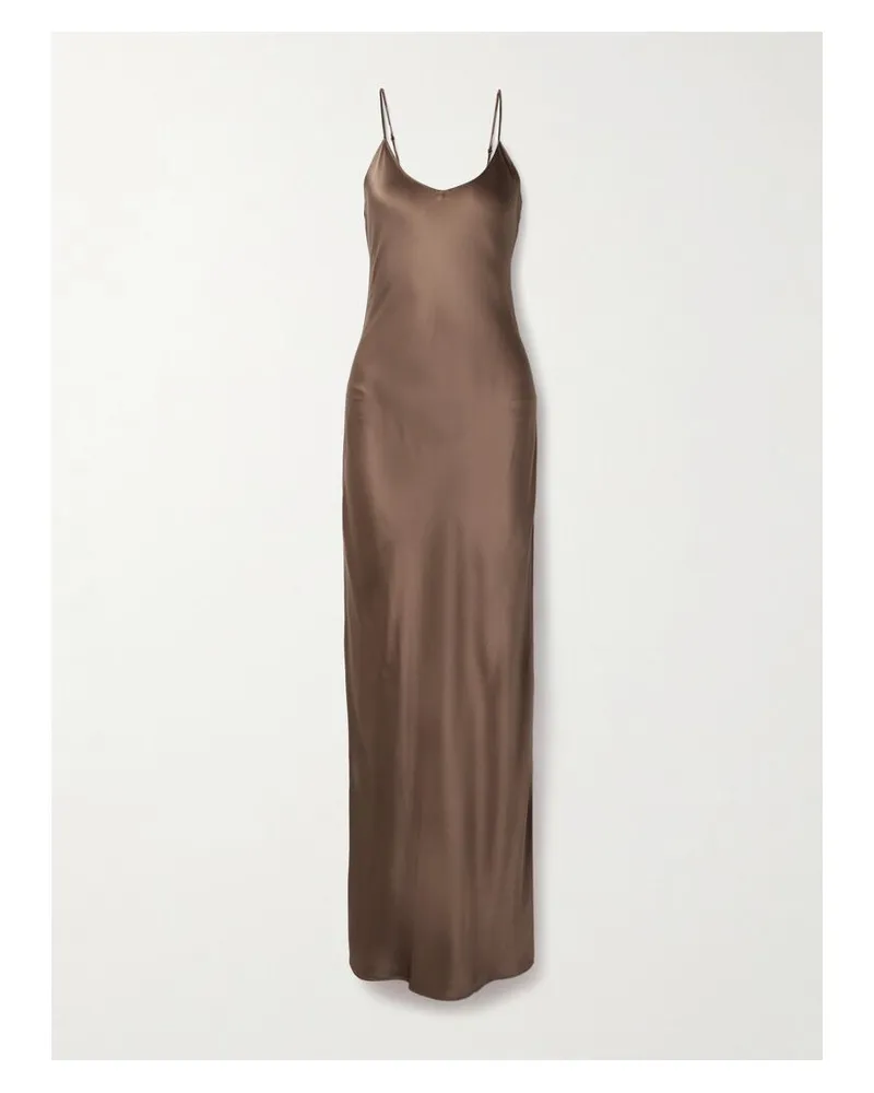 Nili Lotan Cami Robe Aus Seidensatin - Braun Braun