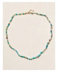 Andrea Fohrman Blue Rainbow Kette aus Seide Gold