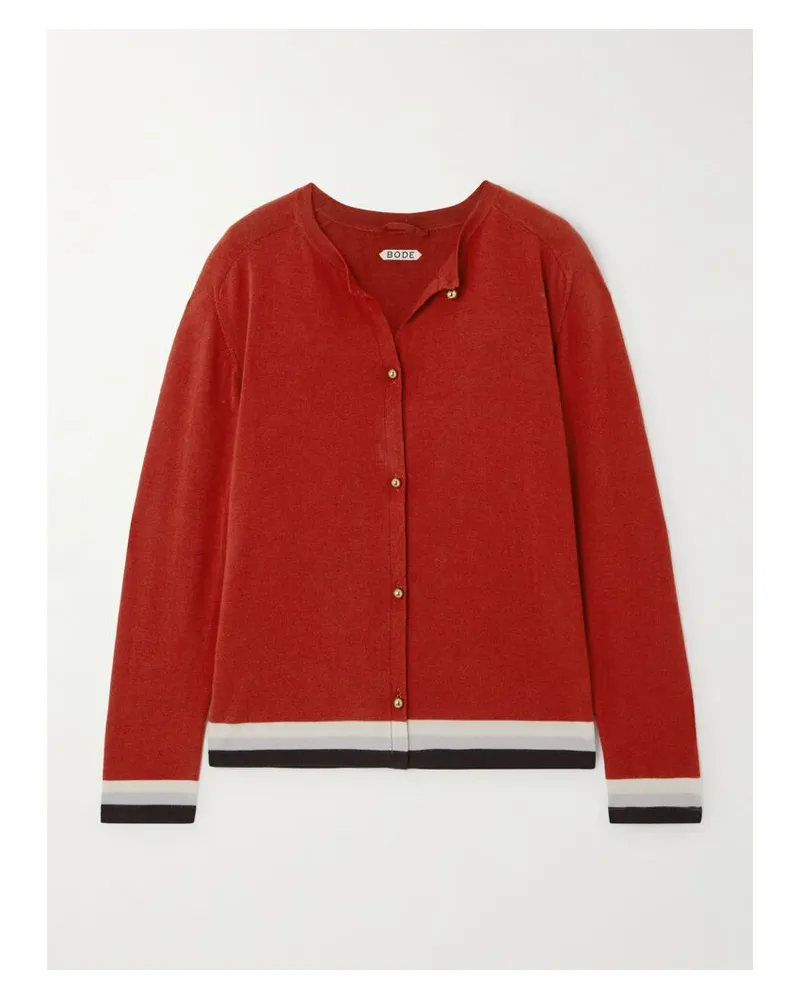 BODE Fairground Cardigan Aus Merinowolle - Rot Rot