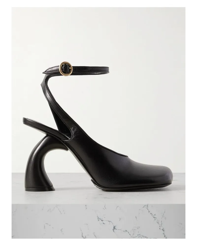 Dries van Noten Pumps Aus Leder Mit Cut-out - Schwarz Schwarz
