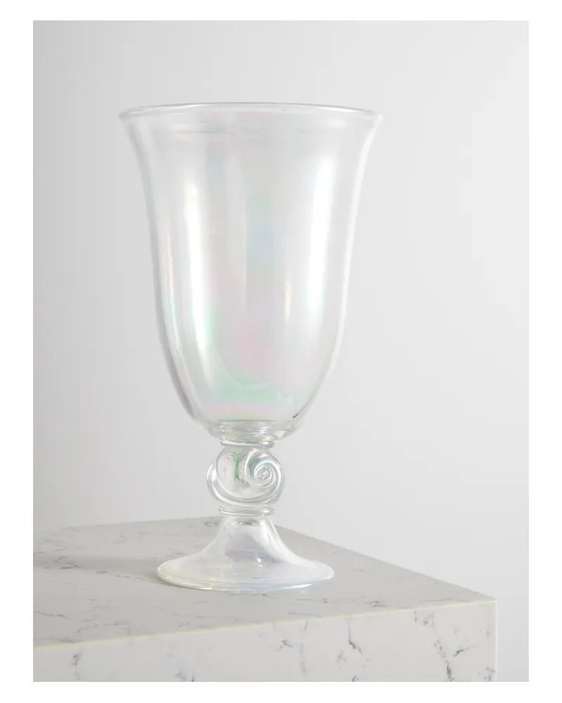 Sophie Bille Brahe Escargot Iridescent Murano Glass Vase - Neutrals Neutrals
