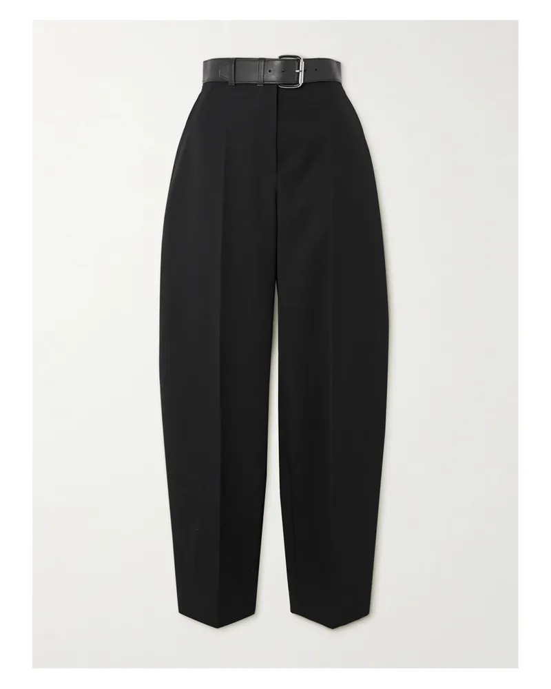 Alexander Wang Hose Aus Wolle Mit Falten Und Gürtel - Schwarz Schwarz