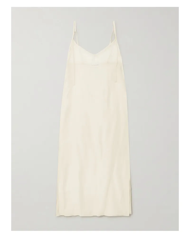 FRANKIE Shop Madeline Midikleid Aus Voile - Creme Creme