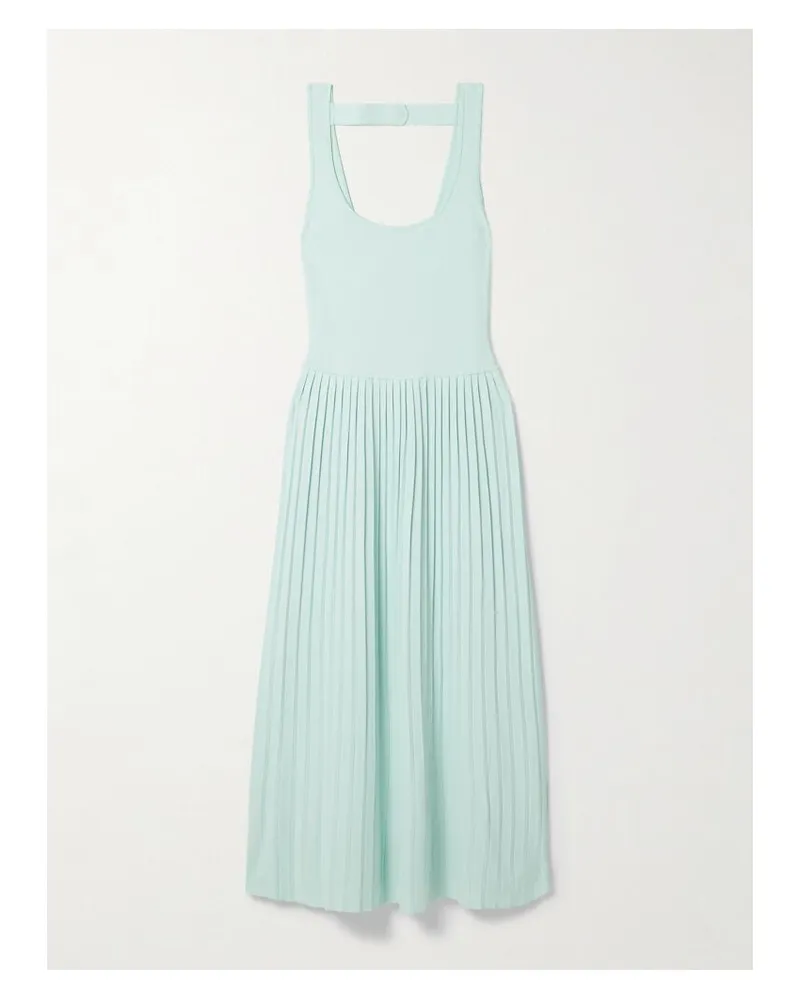 Maria Mcmanus Midikleid Aus Stretch-strick Mit Plissee - Grün Grün