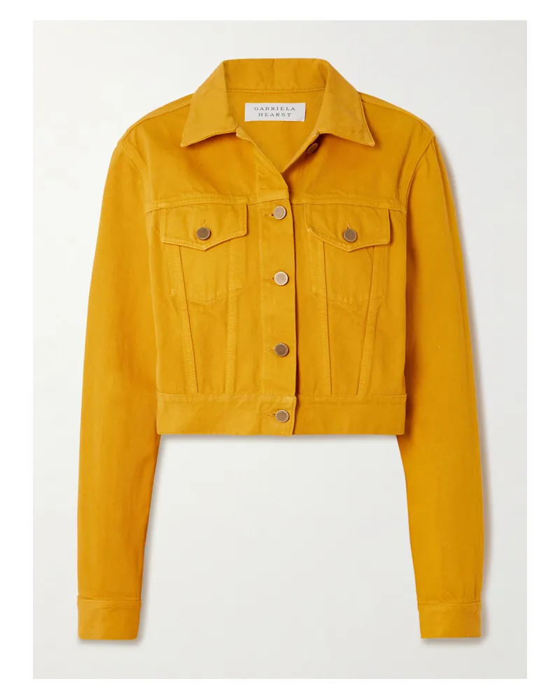 Gabriela Hearst Bronte Jeansjacke Aus Recyceltem Denim - Gelb Gelb