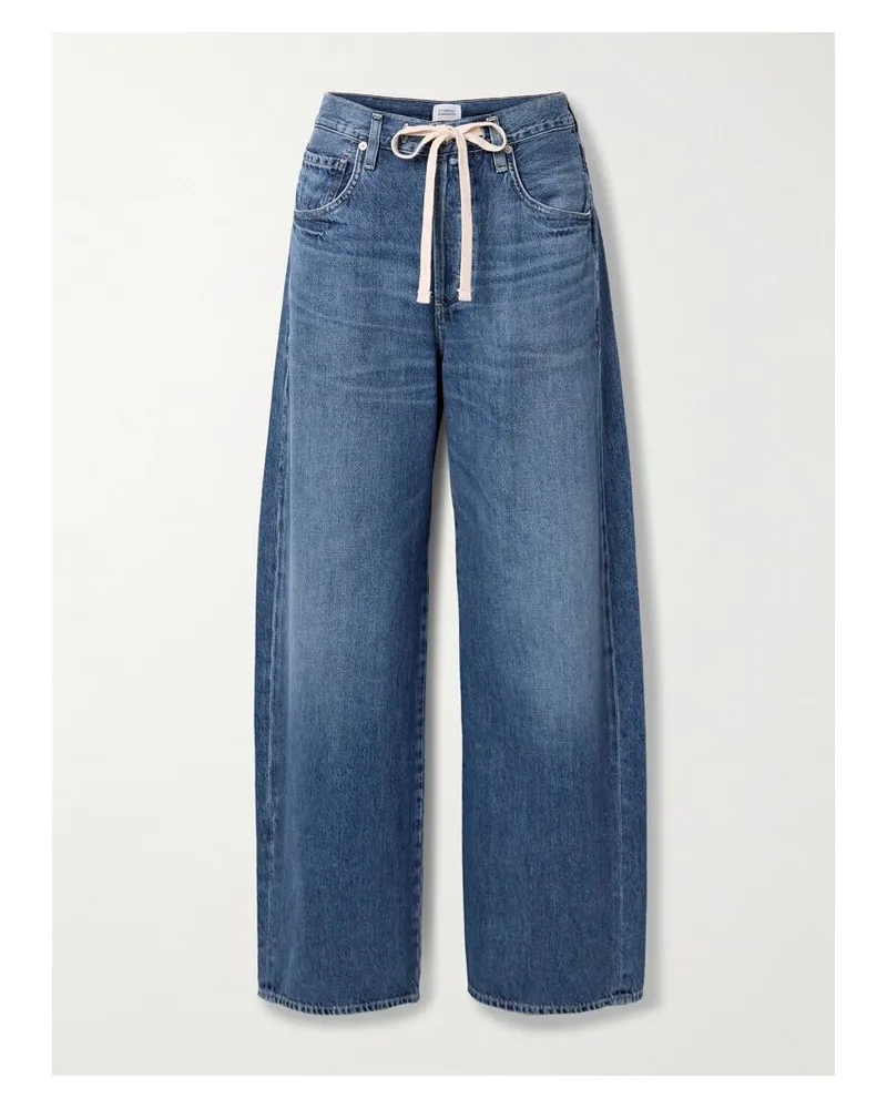 Citizens of humanity Brynn Halbhohe Jeans Mit Weitem Bein - Blau Blau