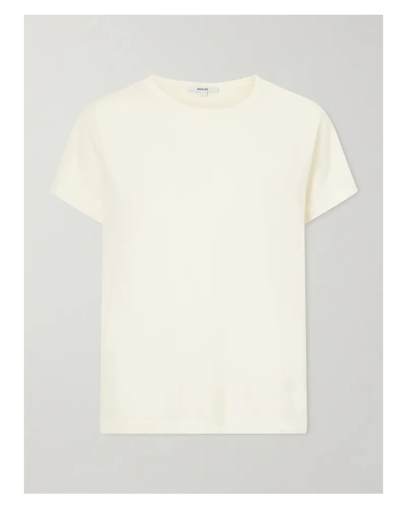 AGOLDE Adine Cotton-jersey T-shirt - Yellow Yellow