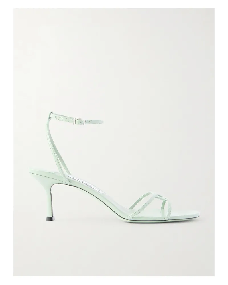 Jimmy Choo Leo 65 Leather Sandals - Green Green
