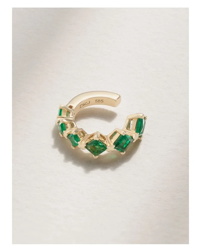 Diane Kordas Ear Cuff Aus 14 Karat Gold Mit Smaragden Gold