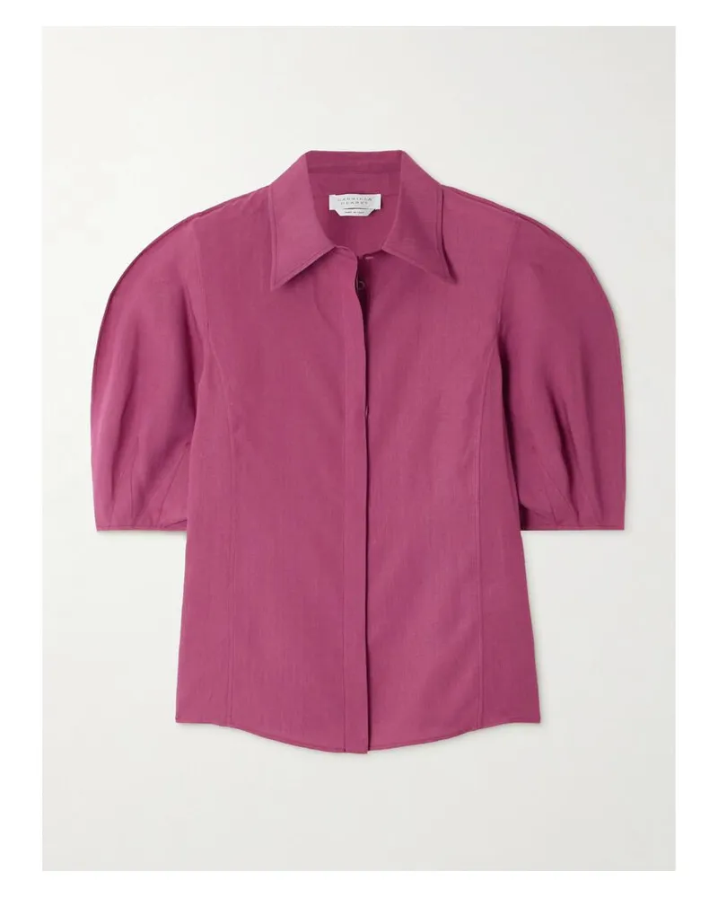 Gabriela Hearst Sansi Leinenhemd - Lila Lila