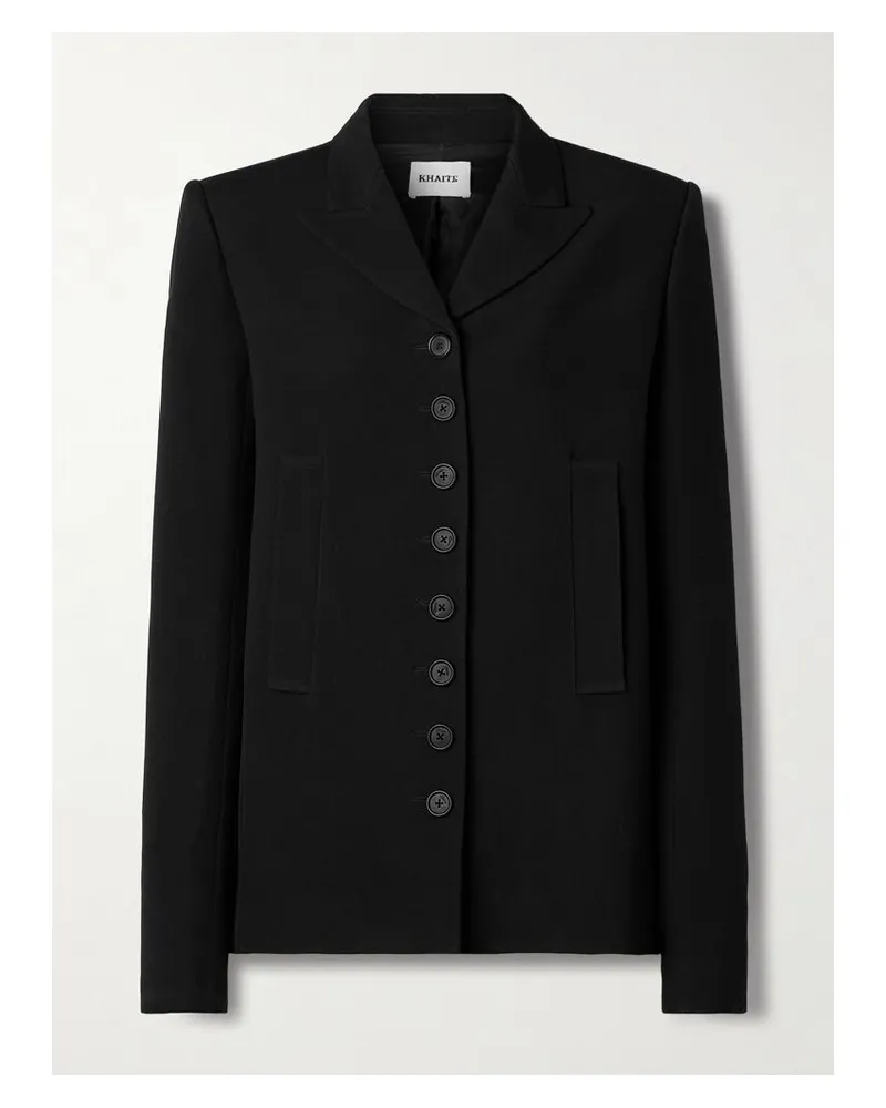 KHAITE Saraphina Jacke Aus Grain De Poudre - Schwarz Schwarz