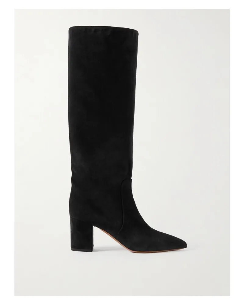 Paris Texas Anja Kniehohe Stiefel Aus Veloursleder - Schwarz Schwarz