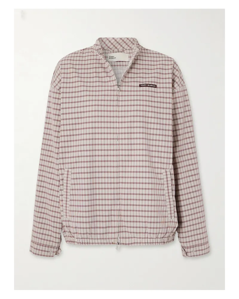 Tory Sport Jacke Aus Kariertem Twill - Neutral Neutral
