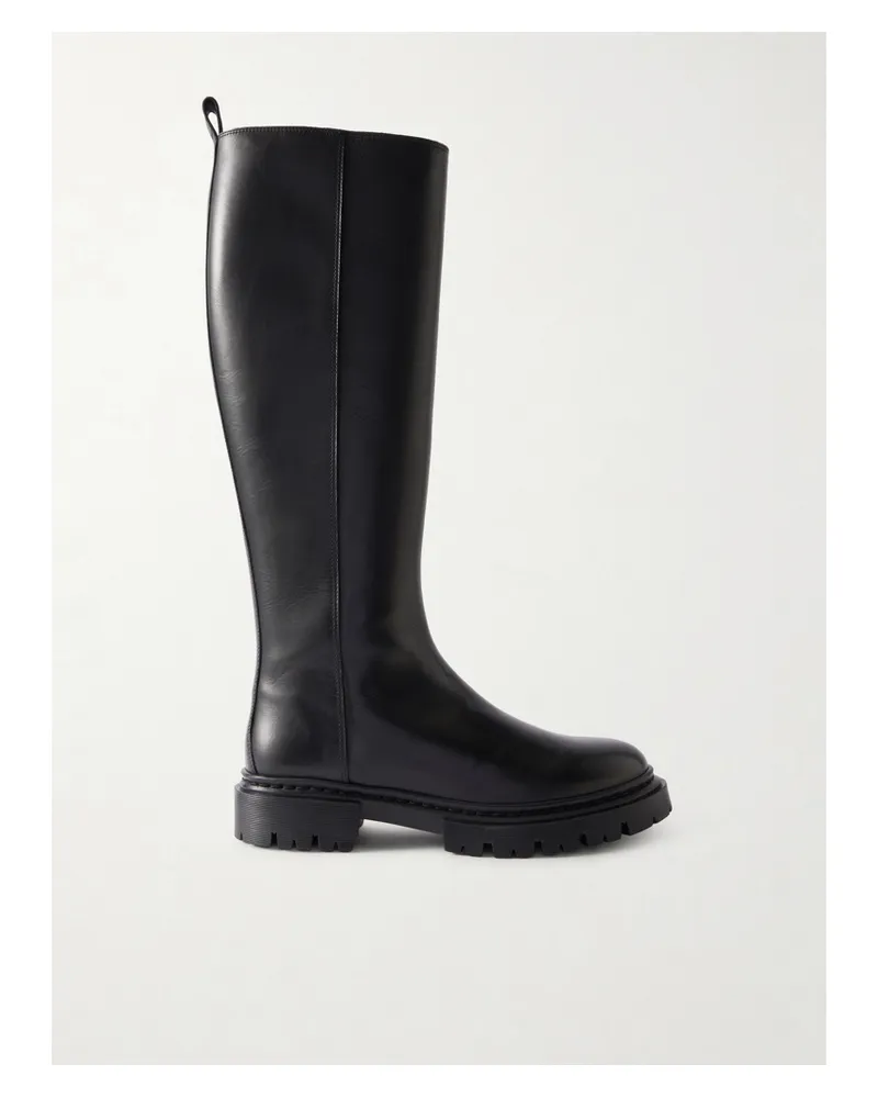 STAUD Henry Leather Knee Boots - Black Black