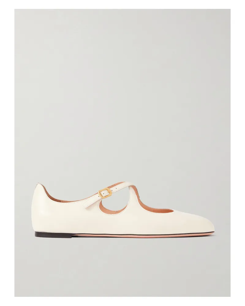 Bally Beliska Leather Mary Jane Ballet Flats - Ivory Ivory