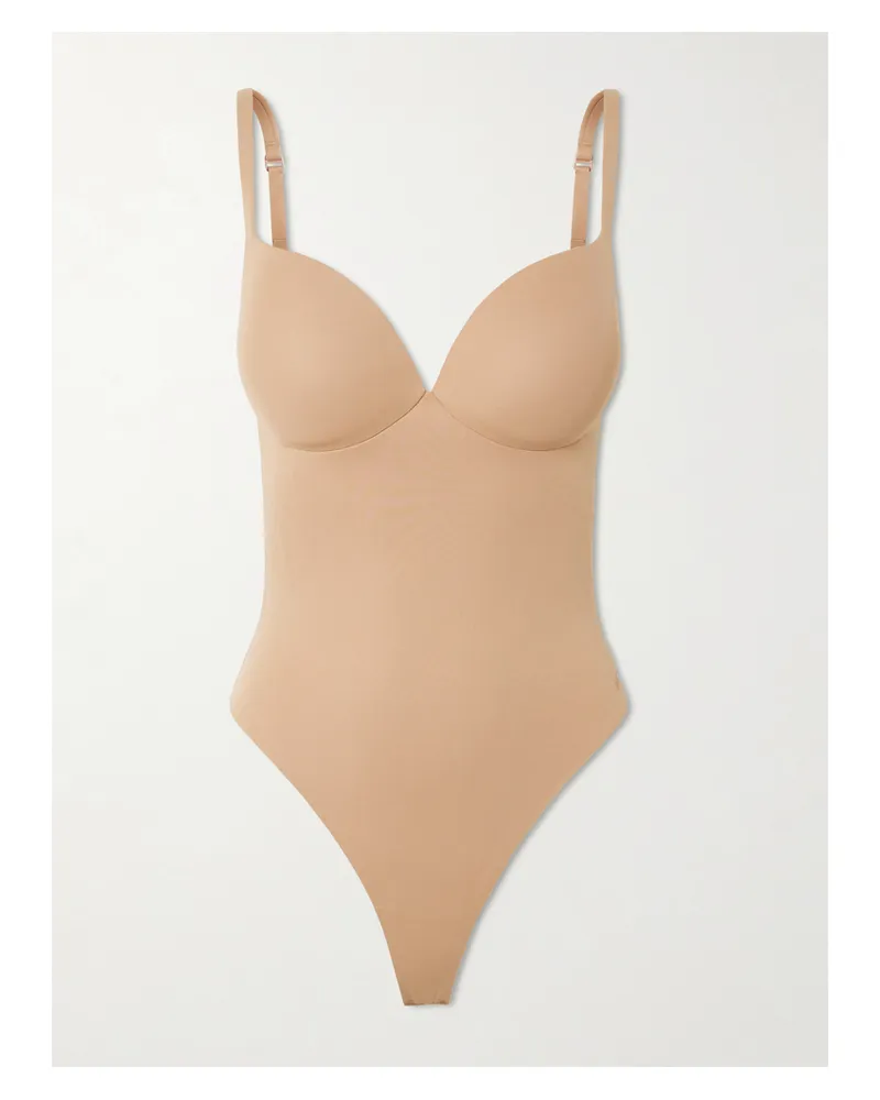 SKIMS Skims Ultimate Body Push-up Thong Bodysuit – Clay – Body - Braun Braun