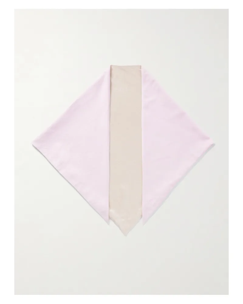 AGOLDE Maria Mcmanus Embroidered Organic Denim Scarf - Pink Pink
