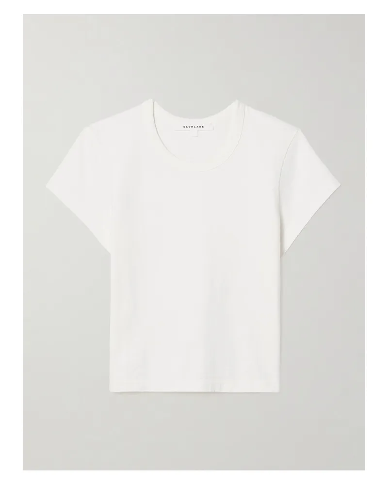 SLVRLAKE Easy Cotton-jersey T-shirt - White White