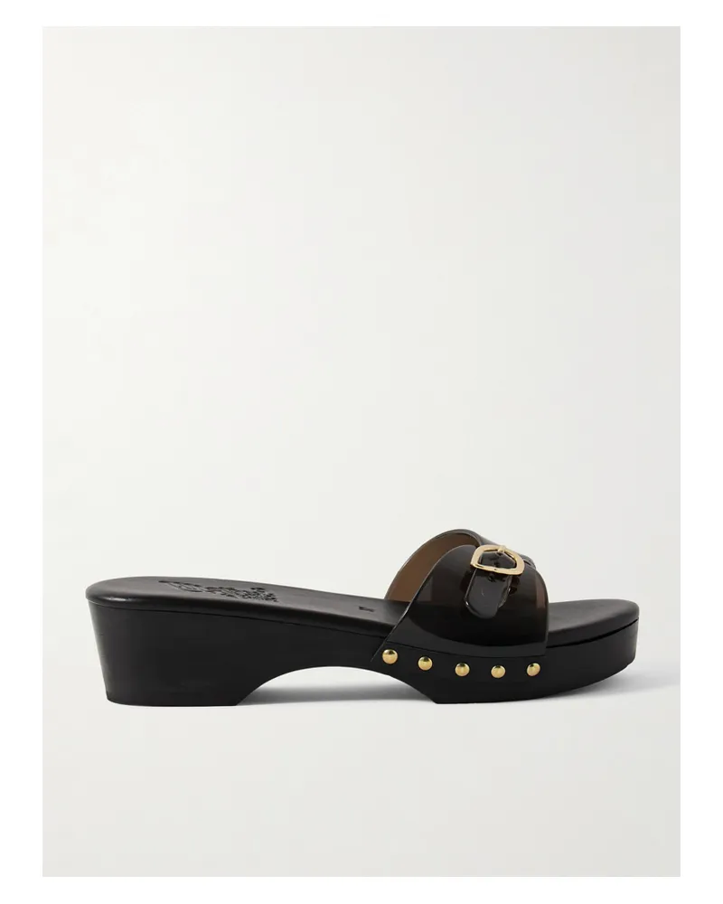 Ancient Greek Sandals Omonia Jelly Clogs Aus Pvc Mit Nieten - Schwarz Schwarz