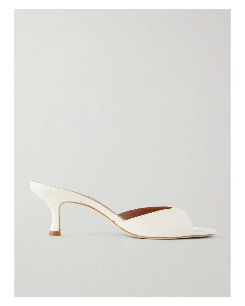 STAUD Brigitte Leather Mules - White White