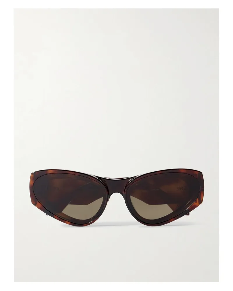 Loewe Paula's Ibiza Sonnenbrille Mit Cat-eye-rahmen Aus Azetat In Hornoptik - Braun Braun