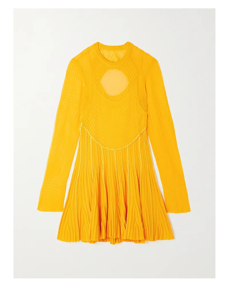 Givenchy Gestricktes Minikleid Mit Falten Und Cut-out - Gelb Gelb