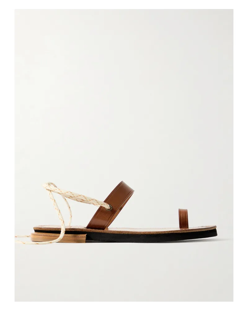 Dries van Noten Sandalen aus Leder Braun